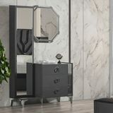 Edsy Home Roma Aynalı Şifonyer - Siyah