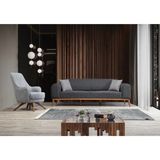 Edsy home rupon 3+1 Koltuk Takımı Antrasit Modern Tasarım Orta Sert Oturum Yumuşaklığı 224 cm Genişlik