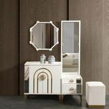 Edsy Home Safir Boy Aynalı Şifonyer Suntalam - Bej