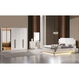 Edsy Home Sedef Yatak Odası Takımı Modern Tasarım Bej MDF Malzeme ile Şık Ebatlar