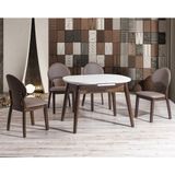Edsy Home Sienna 4 Sandalyeli Masa Takımı - Kahverengi