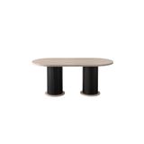Edsy Home Traverten Oval Masa ( Ayaklar Plastik )
