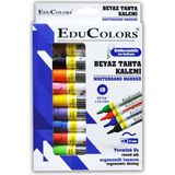 Edu Colors Doldurulabilir Beyaz Tahta Kalem Seti 10'lu Renkli Kalemler Ergonomik Tasarım