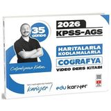 EDU Kariyer 2026 KPSS MEB-AGS 35 Günde Haritalarla Kodlamalarla Coğrafyanın Kodları Video Ders Notları Kitabı - Yunus Tu