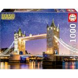 Educa 1000 Parça Londra Kule Köprüsü Karanlıkta Parlayan Puzzle - 19930 - Tower Bridge, London Neon