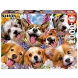 Educa 1000 Parça Yavru Köpek Selfiesi Puzzle - Puppies Selfie Howard Robinson - 19931