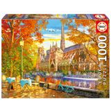 Educa 1000 Parçalık Sonbaharda Notre Dame Manzarası Puzzle - 19936