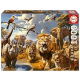 Educa 1000 Vahşi Hayvanlar Puzzle - 1000 Parça - 19920 - Wild Animals