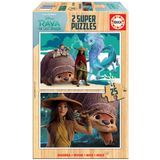 Educa 18878 Disney Çizgili ve Son Ejderha 25 Parçalı Puzzle Seti - Çevre Dostu Ağaç - Yaşlar 3+