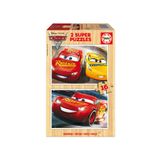 Educa EDU-17172 2x16 Parça Cars 3 Ahşap Çocuk Puzzle
