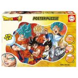 Educa - Özel dış şekle ve büyük boyutlara sahip 250 parça Çocuk Yapboz Posteri, 100 x 70 cm | Dragon Ball Tutkal Düzeltme Yapboz içerir (19965)