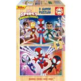 Educa Puzzle Educa 2x16 Parça Spiday ve Muhteşem Arkadaşları Ahşap Çocuk Puzzle - Erkek Çocuk - 3-4 Yaş