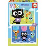 Educa Puzzle Educa 2x20 Parça Milo Kız ve Erkek Çocuk Puzzle - 3-5 Yaş - 19541