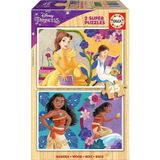 Educa Puzzle Educa 2x25 Parça Disney Prensesleri Kız Çocuk Ahşap Puzzle (3-5 Yaş)