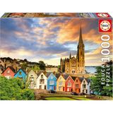 Educa - Yapboz 1000 Parça Cobh Katedrali, Irlanda | Avrupa Şehirleri Yapboz | Boyut 68 x 48 cm | Düz
