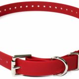 Educator Biothane Köpek Tasması, Su Geçirmez, Kokusuz, Metal Toka ve D Yüzük, Özel Uyum için Ayarlanabilir, Havalı ve Rahat, Küçük, Orta veya Büyük Köpekler için, 9,5 cm, Kırmızı