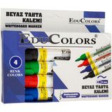 Educolors Beyaz Tahta Kalemi Yuvarlak Uç 3mm 4 Lü Doldurulabilir EDU-1340 4497