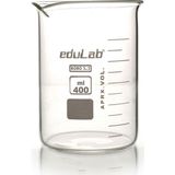 Edulab Beherglas 400 ml Borosilikat Cam Çok Amaçlı Kullanım İçin Dayanıklı