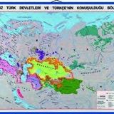 Edulab Türk Dünyası Haritası Kaplamalı