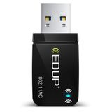 EDUP AC 1300 Mbit/s USB WLAN Adaptörü, Çift Bant WiFi Stick 2.4G/5GHz USB3.0 Adaptör Kablosuz Ağ Alıcısı WiFi Dongle, Masaüstü Bilgisayar/Dizüstü Bilgisayar için, Windows 11/10/8.1/7/Vista Mac OS X