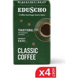 Eduscho 4'lü Classic Traditional 250 gr Brezilya Aromalı Filtre Kahve Uyumlu Taze Çekilmiş