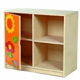 Edutoys 2 Bölmeli 1 Kapaklı Figürlü Dolap