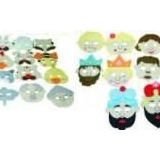 Edutoys 32'li Set İnsan ve Hayvan Figürlü Maskeler