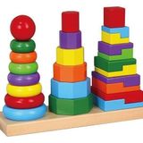 Edutoys 3'lü Renkli Geometrik Kule