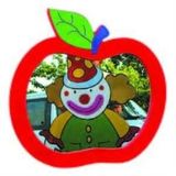 Edutoys 50x45 cm Elma Figürlü Lavabo Aynası
