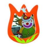 Edutoys 50x45 cm Lale Figürlü Lavabo Aynası
