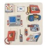 Edutoys Ahşap Kulplu Haberleşme Aletleri Puzzle