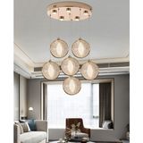 Edward 6'lı 70 Watt Yuvarlak Gold Ledli Modern Salon Avize - yok