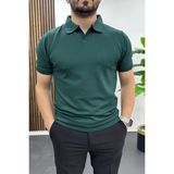 Edwox Erkek Açık Yaka Düz Tişört Yeşil EDW461 - 2XL