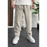 Edwox Erkek Baggy Kalıp Pantolon Bej Edw130