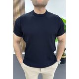 Edwox Erkek Bisiklet Yaka Likralı Tişört Lacivert EDW484 - 2XL