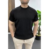 Edwox Erkek Bisiklet Yaka Likralı Tişört Siyah EDW484 - 2XL