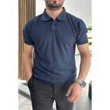 Edwox Erkek Desenli Polo Yaka Tişört Lacivert EDW460