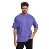 Edwox Erkek Oversize%100 Pamuk Nefes Alan Basic T-shirt Mor Edw038