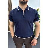 Edwox Erkek Polo Yaka Çizgili Tişört Lacivert EDW472 - M