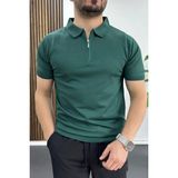 Edwox Erkek Polo Yaka Düz Tişört Yeşil EDW455 - M
