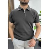 Edwox Erkek Polo Yaka Likralı Tişört Füme EDW491 - S