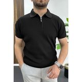 Edwox Erkek Polo Yaka Likralı Tişört Siyah EDW491 - 2XL