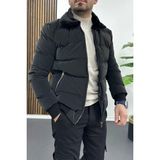 Edwox Erkek Slim Fit Karbon Deri Mont Füme EDW440 - XS