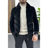 Edwox Erkek Slim Fit Karbon Deri Mont Siyah EDW440