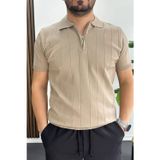 Edwox Vizon EDW452 Erkek Slim Fit Fermuarlı Polo Yaka Tişört