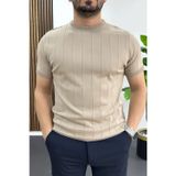 Edwox Vizon EDW456 Erkek Bisiklet Yaka Çizgili Tişört