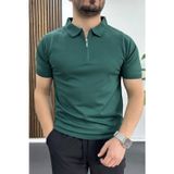 Edwox Yeşil EDW455 Erkek Polo Yaka Düz Tişört