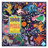eeBoo Piece and Love Zodiac Constellation 1000 Parça Kare Yetişkin Yapboz, Karanlıkta Parlak, Sağlam Parçalar ve Minimal Bulmaca Tozu ile Yetişkinler ve Aileler için Yapboz