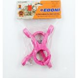 Eedoni Büyük Boy 2’li Paket Çok Amaçlı Plaj Havlusu ve Battaniye Mandalı - Pembe