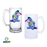 Eeyore Kulplu Bira Bardağı Buzlu Veya Şeffaf Seçenekli 0287